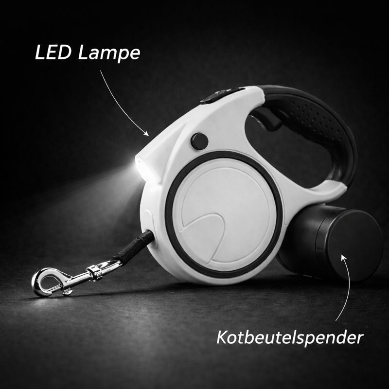 Leine mit Licht & Kotbeutel