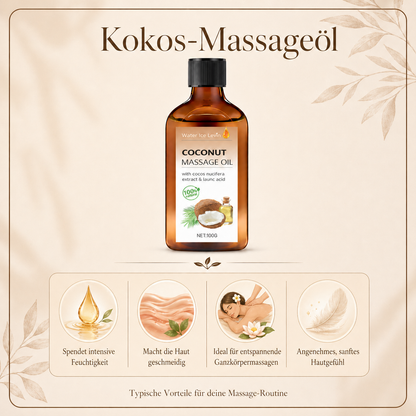 100% Natürliches Kokosnuss Massageöl mit Zitronengras